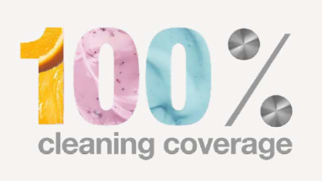 100% cleaning coverage