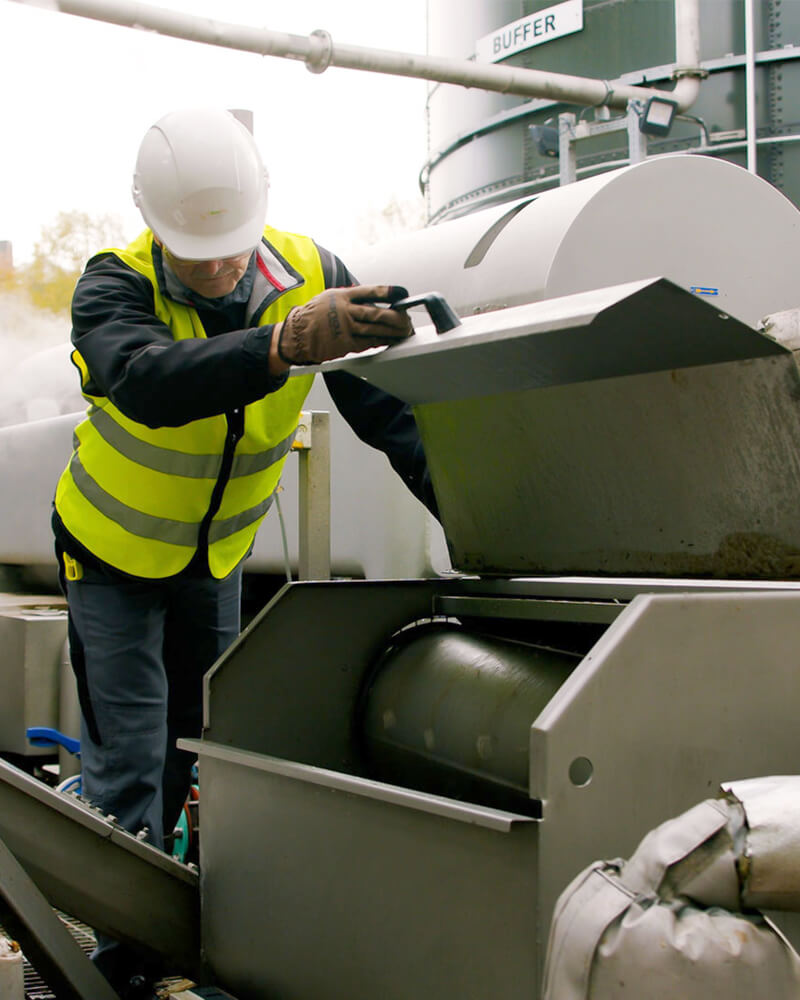 Olie terugwin decanter