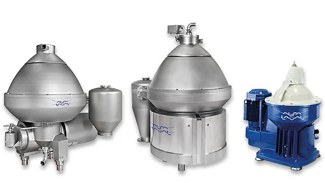 Centrifugal separators range, centrifuges